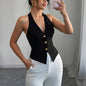 Halter Vest Strappy Sleeveless Cardigan