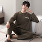 New Cotton Long Sleeve Full Cotton Casual Pajamas
