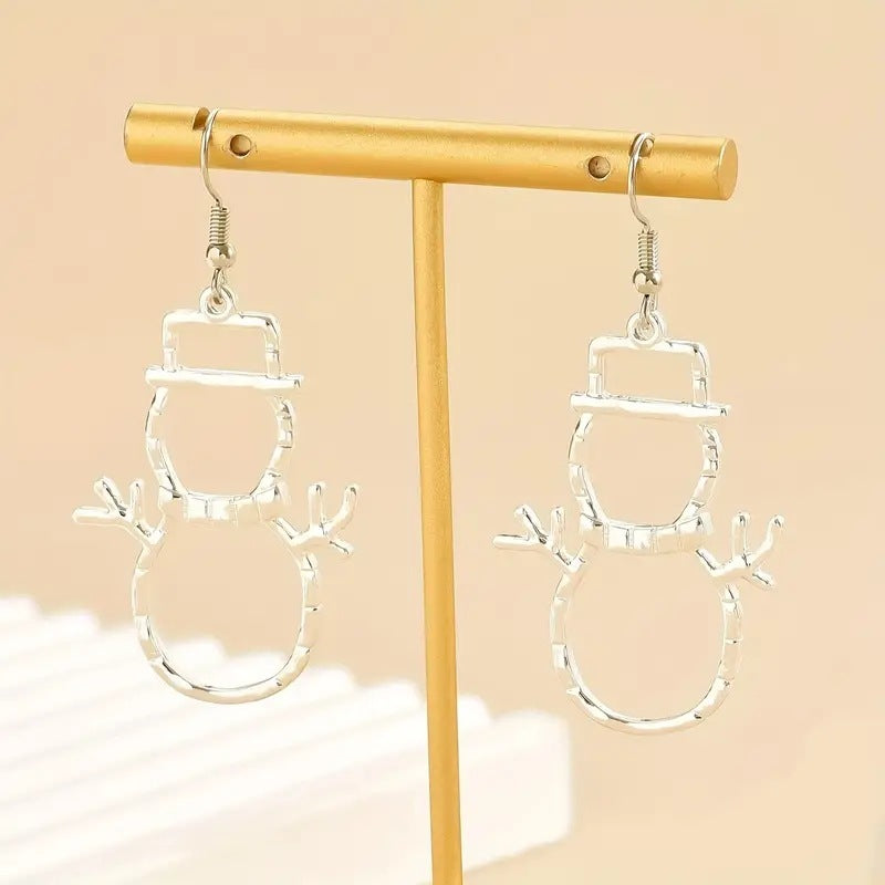 Personalized Snowman Earrings And Pendant Fashion Simple Christmas