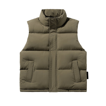 Trendy Sleeveless Cotton-padded Vest