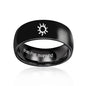Stainless Steel Couple Rings Sun Moon
