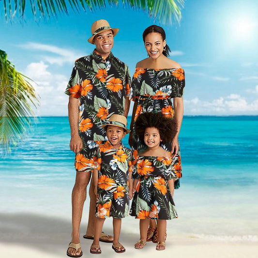 A Family Of 4 Vacation Matching Outfits