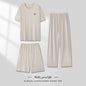 Men's Pajamas Thin Three-piece Home Wear