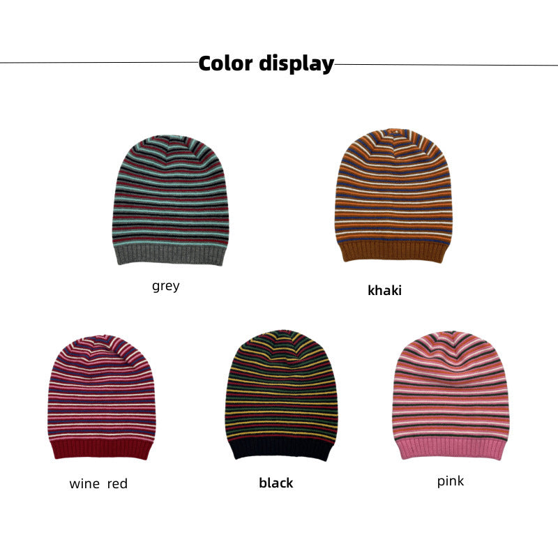 Striped Knitted Warm Woolen Hat