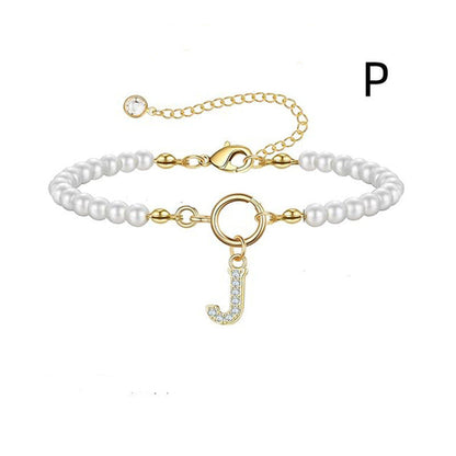2024 New Fashion Toggle Clasp Initial Bracelet Women A-Z Letter