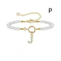 2024 New Fashion Toggle Clasp Initial Bracelet Women A-Z Letter