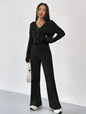 Knitted Two-piece Women's V-neck