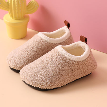 Fleece-lined Children's New Cotton Flexible Slippers
