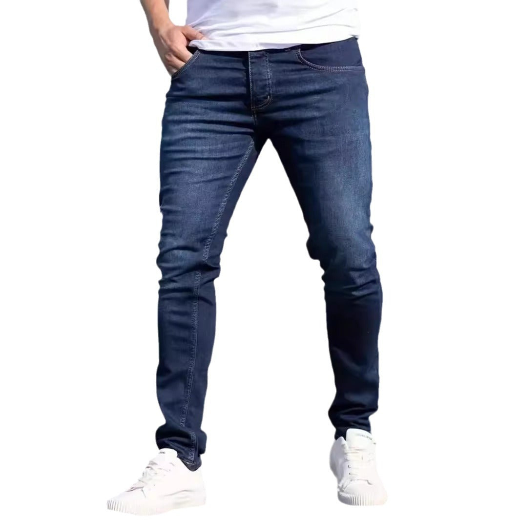 Fashionable Worn Slim Casual Jeans