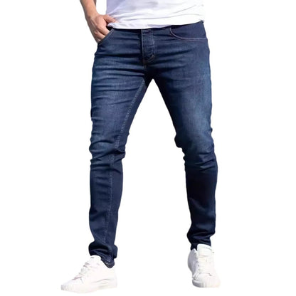 Fashionable Worn Slim Casual Jeans