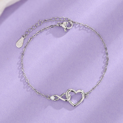 Heart-shape Bracelet Fashion Jewelry Versatile Love Bracelet Gift For