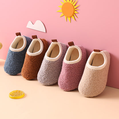 Fleece-lined Children's New Cotton Flexible Slippers