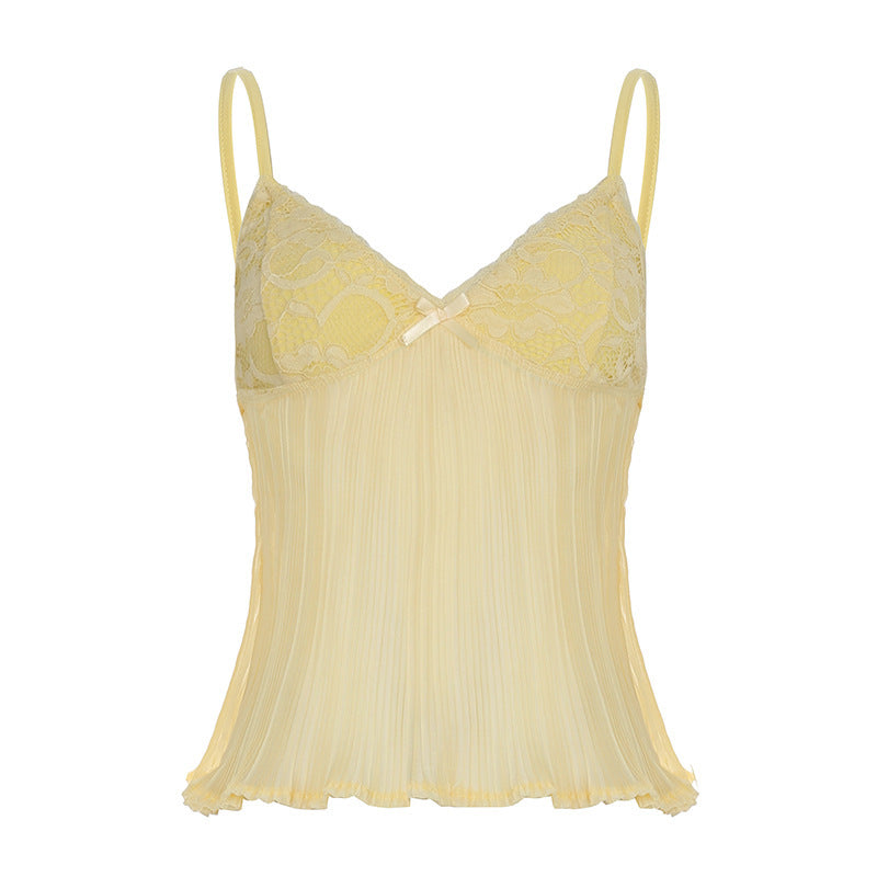 Lace Stitching Tank For Women