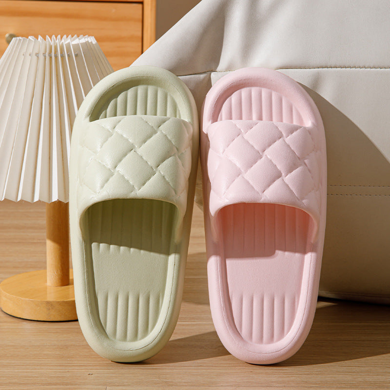 New Rhombus Home Slippers Summer Non-slip Floor Bathroom Slipper