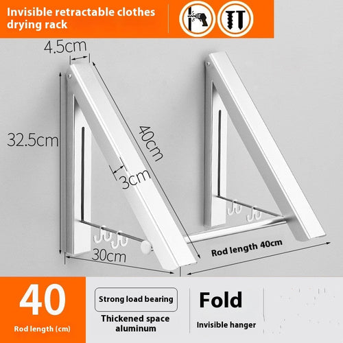 Punch-free Space Aluminum Foldable Invisible Folding Retractable Wall