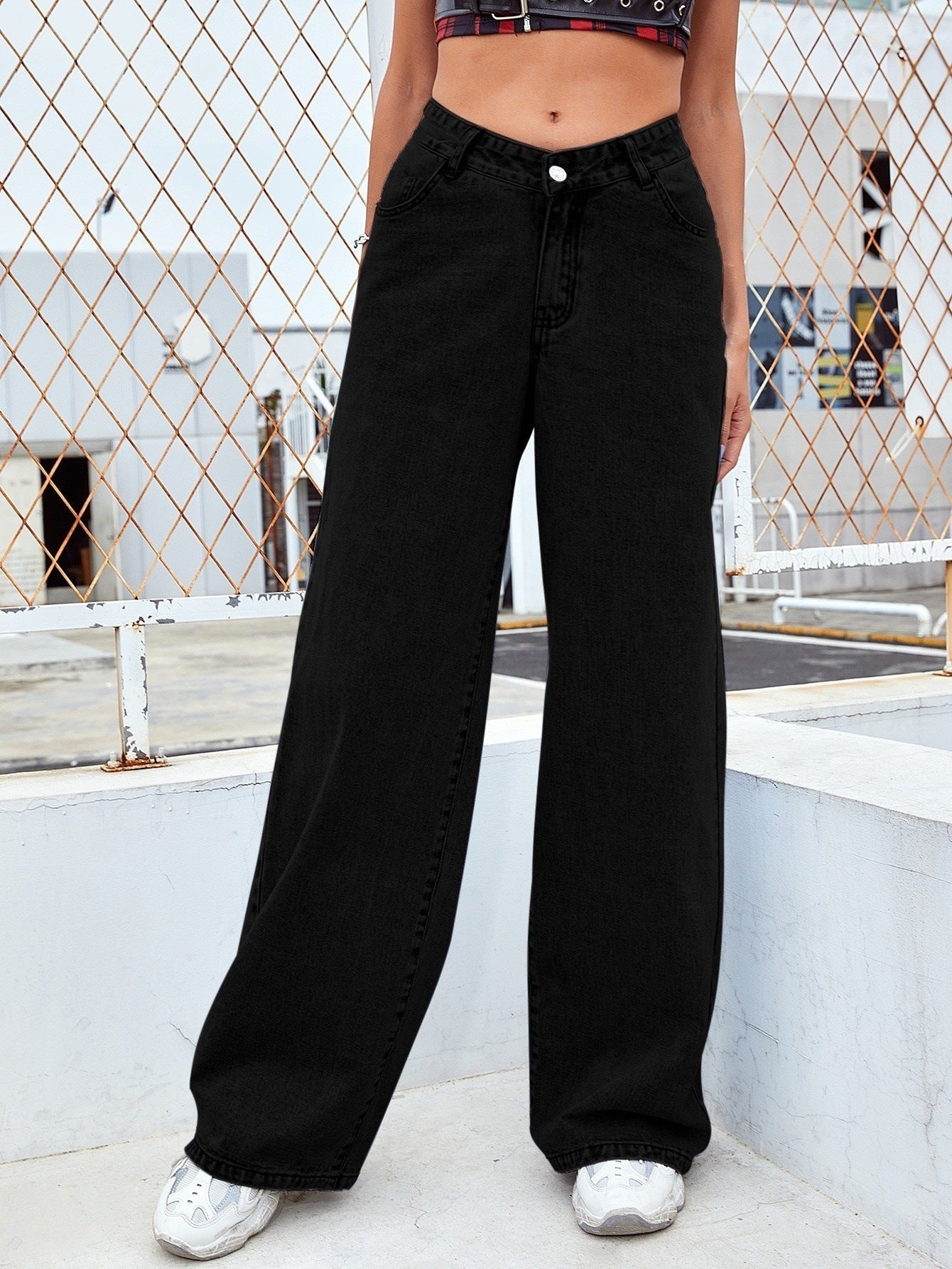 Straight Jeans Women's Mid Waist