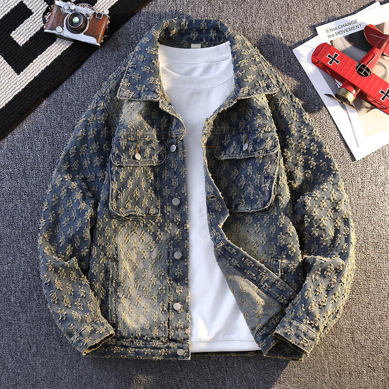 Denim Coat Youth Spring Men's Blue