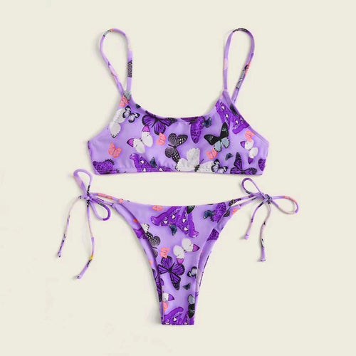 Summer Flowers Print Bikini Sexy Beach Swimming Suit Fashion Push Up
