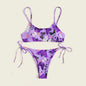Summer Flowers Print Bikini Sexy Beach Swimming Suit Fashion Push Up
