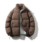 Men's Stand Collar Loose And Warm Down Coat