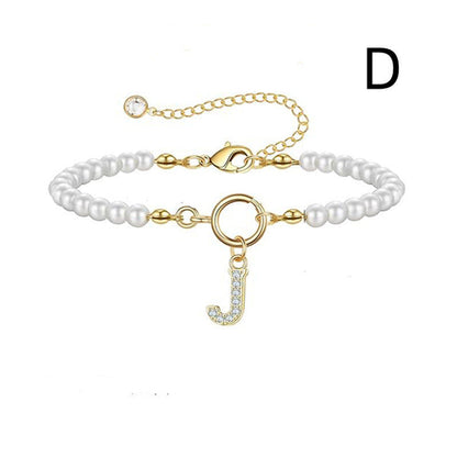 2024 New Fashion Toggle Clasp Initial Bracelet Women A-Z Letter