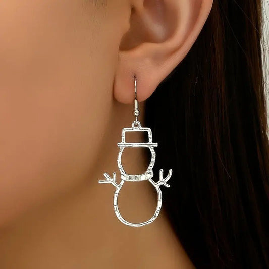 Personalized Snowman Earrings And Pendant Fashion Simple Christmas