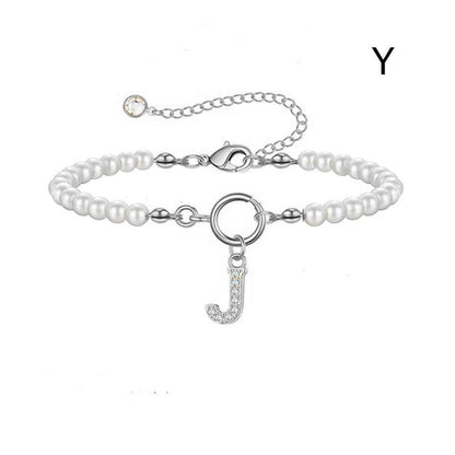 2024 New Fashion Toggle Clasp Initial Bracelet Women A-Z Letter