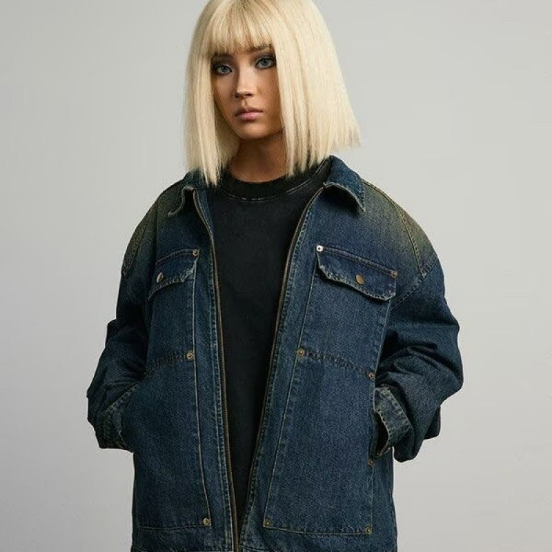 Autumn High-grade Handsome Denim Coat