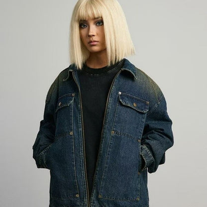 Autumn High-grade Handsome Denim Coat