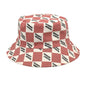 Letter Plaid Bucket Hat Fashion Double-sided Wear Bucket Hat