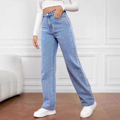 Straight Jeans Women's Mid Waist