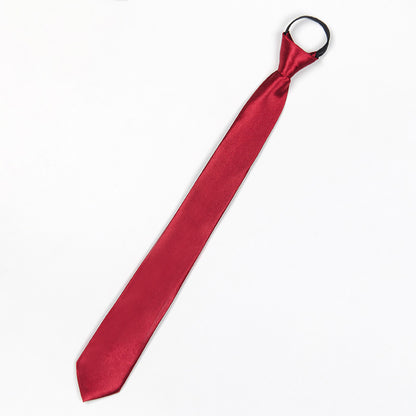 Lazy Zip Tie Men's Business Formal Shirt Accessories Narrow