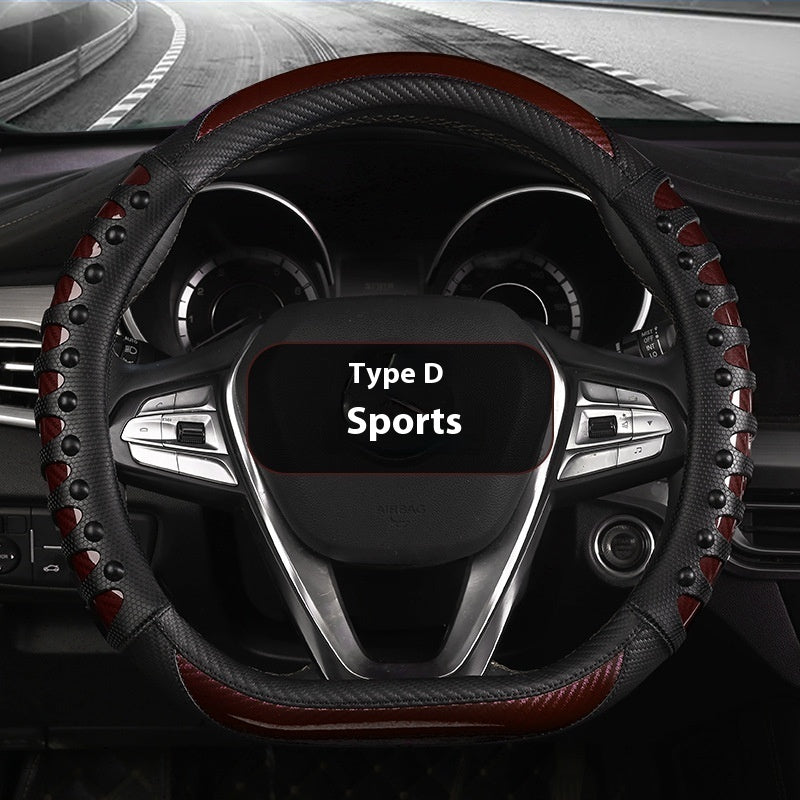 Leather Silicone Steering Wheel Cover