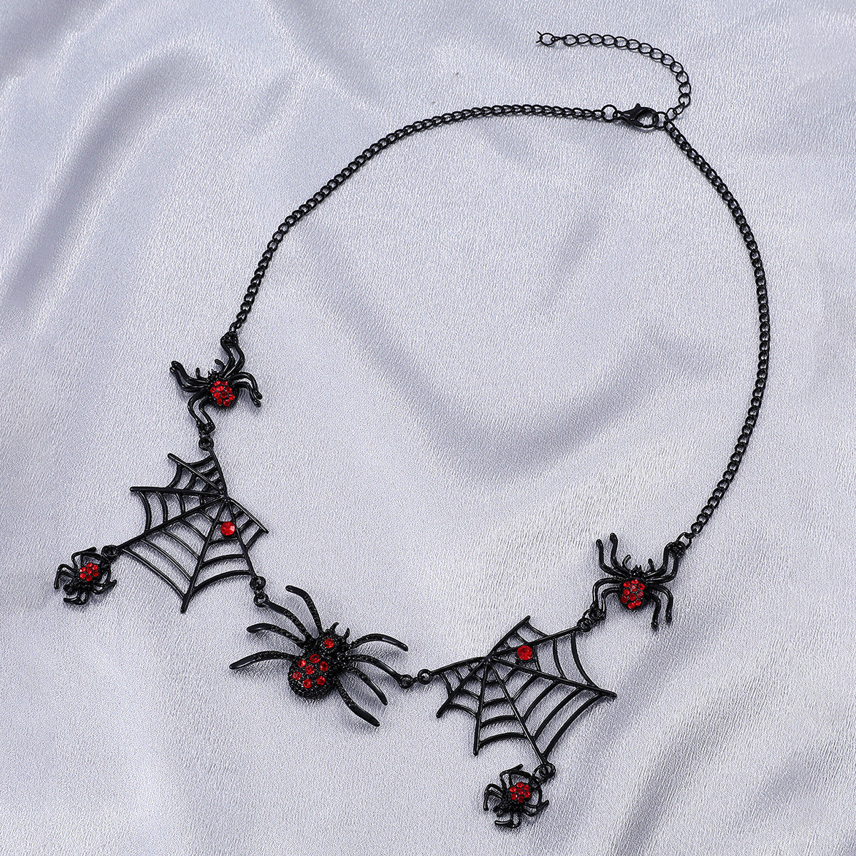 Halloween Spider And Spider Web Necklace Personality Clavicle Necklace