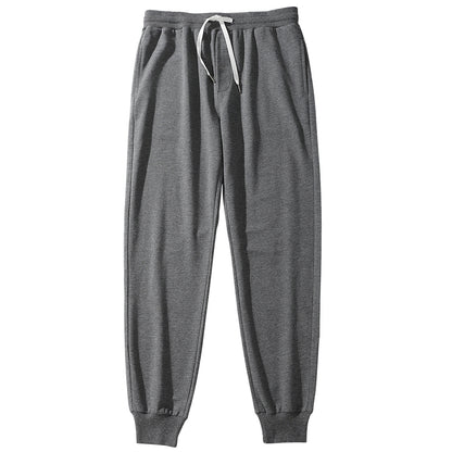 Men's Cotton Sports Casual Pants Drawstring Loose Slimming