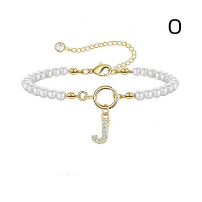 2024 New Fashion Toggle Clasp Initial Bracelet Women A-Z Letter