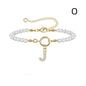 2024 New Fashion Toggle Clasp Initial Bracelet Women A-Z Letter