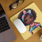 Afro Girl Yoga Pose Non-Slip Computer Mousepad Mouse Pad