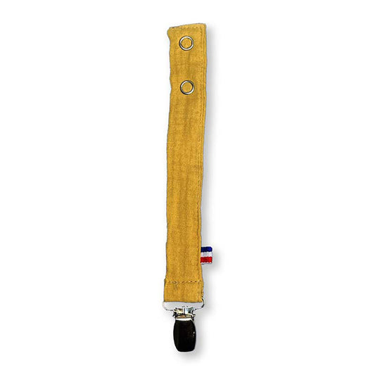 Organic Cotton Pacifier Clip - Honey