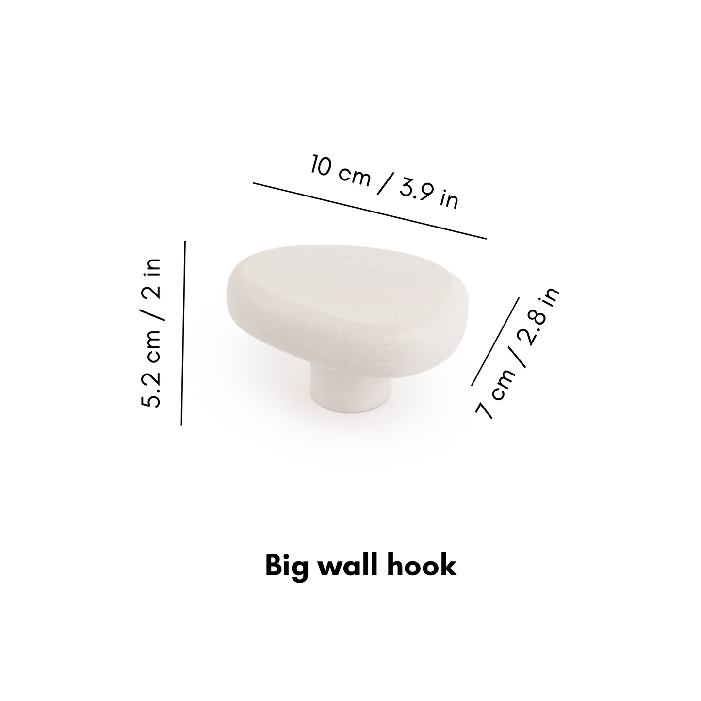 White wall hook DROP