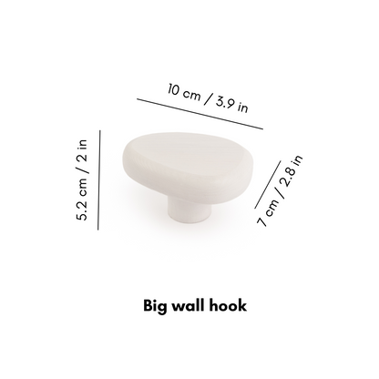 White wall hook DROP