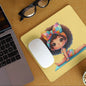 Afro Girl Yoga Pose Non-Slip Computer Mousepad Mouse Pad