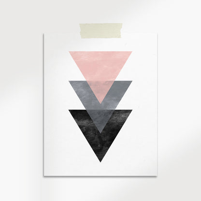 Scandinavian Geometric Triangles Print
