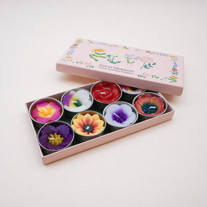 8 Assorted Tropical Flower Scented Tealights