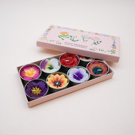 8 Assorted Tropical Flower Scented Tealights