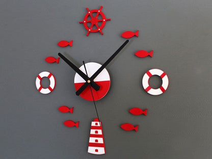 Diy Tower Rudder Buoy Combination Wall Clock