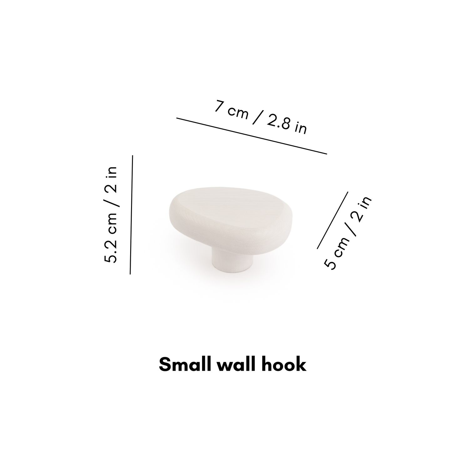 White wall hook DROP
