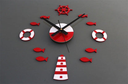 Diy Tower Rudder Buoy Combination Wall Clock
