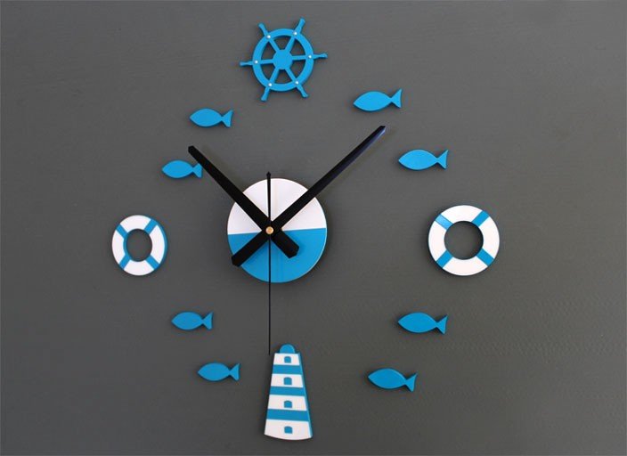 Diy Tower Rudder Buoy Combination Wall Clock