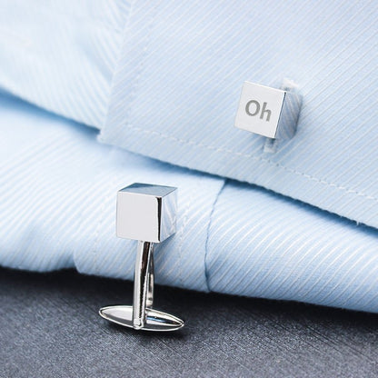 Personalized Iron Cube Cufflinks